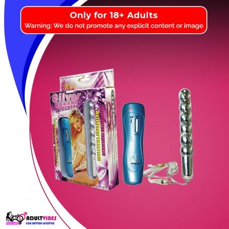 Silver Beaded Anal Vibrator AD-012