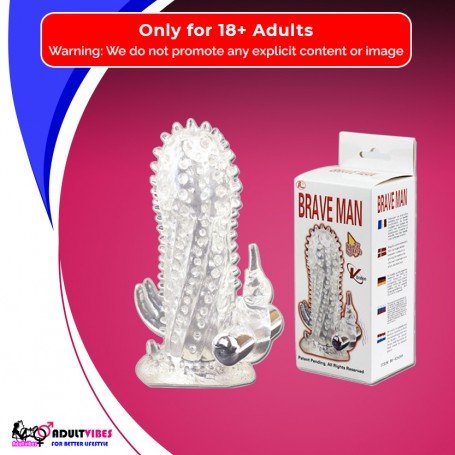 Sheath Rabbit Extender Penis with dots Brave Man PES-020