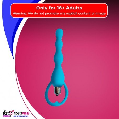 Blue Silicone Anal Vibrator AD-029